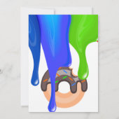 zoete donuts, regenboogkleuren, zoete eerste verja kaart (Achterkant)