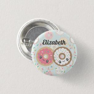 Zoete donuts ronde button 3,2 cm