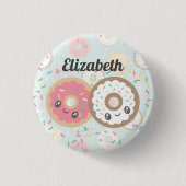 Zoete donuts ronde button 3,2 cm (Voorkant)
