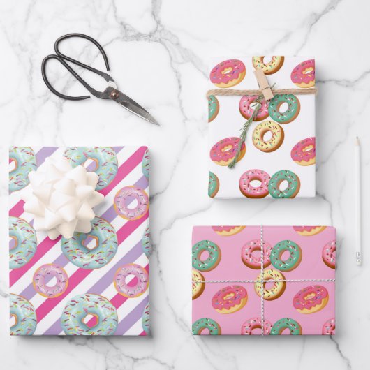 Zoete Donuts Serie Ontwerp 10 Inpakpapier Vel (Voorkant)