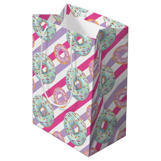 Zoete Donuts Serie Ontwerp 1 Medium Cadeauzakje (Achterkant Gekanteld)