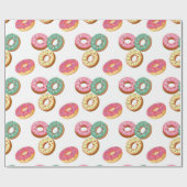 Zoete Donuts Serie Ontwerp 3 Cadeaupapier (Vlak)