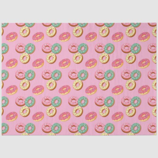 Zoete Donuts Serie Ontwerp 7 Tissuepapier (Voorkant)