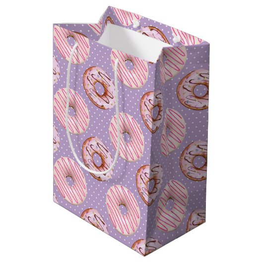 Zoete Donuts Serie Ontwerp 9 Medium Cadeauzakje (Achterkant Gekanteld)