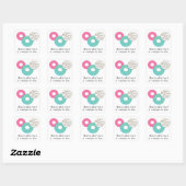 Zoete Donuts Vierkante Sticker (Vel)