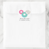 Zoete Donuts Vierkante Sticker (Tas)