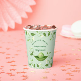 Zoete doperwt in een pod-Baby shower papierbekertj Papieren Bekers
