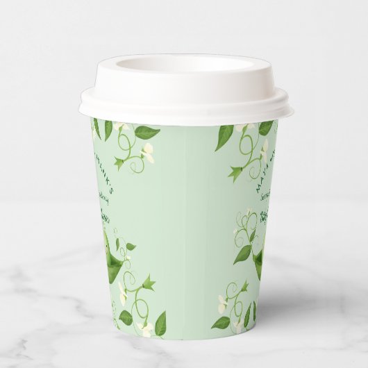 Zoete doperwt in een pod-Baby shower papierbekertj Papieren Bekers (Rechts)