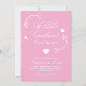 Zoete Drijven Hartjes Baby Shower Kaart (Voorkant)