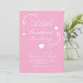 Zoete Drijven Hartjes Baby Shower Kaart (Staand voorkant)