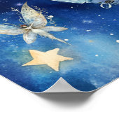 Zoete Dromen Blauwe Astronaut Teddy Kraamkamer Pos Poster (Hoek)