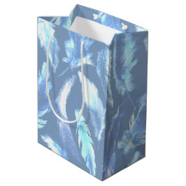 zoete dromen - cyaanprint waterverf veren : medium cadeauzakje
