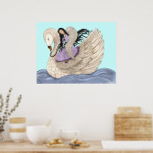 Zoete dromen (de Engel en de Zwan) (volledige kleu Poster (Keuken)