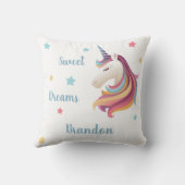 Zoete dromen eenhoorn personaliseren (jouw naam) kussen (Achterkant)