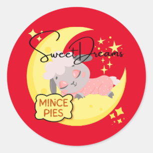 Zoete dromen en gehakt taarten ronde sticker