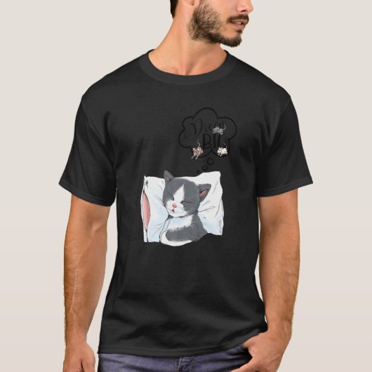 Zoete Dromen Kat Idee T-shirt (Voorkant)