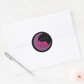 Zoete Dromen Kat op Halvemaan Sticker (Envelop)