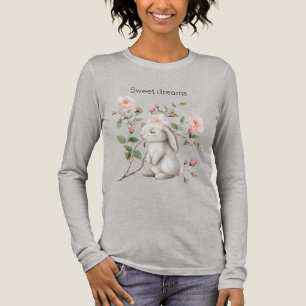 Zoete Dromen Konijn Rozen Roze Bloemstuk Tri-Blend Shirt
