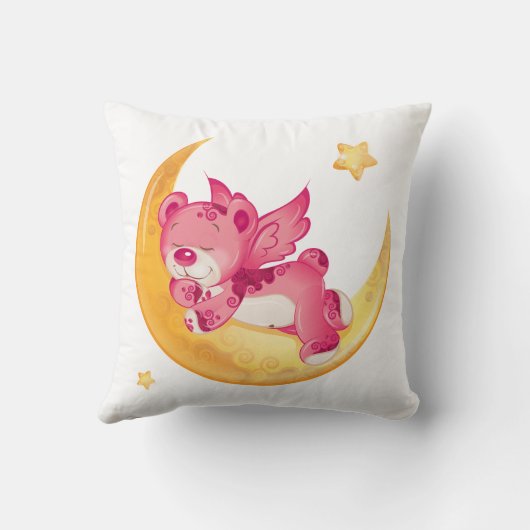 Zoete dromen met een teddybeer kussen (Achterkant)