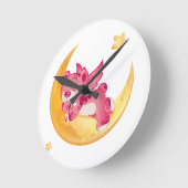 Zoete dromen met een teddybeer ronde klok (Hoek)