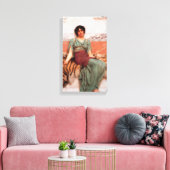 Zoete dromen (Mooie Romeinse vrouw op tijgerhuid) Canvas Afdruk (Insitu (Woonkamer))