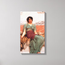 Zoete dromen (Mooie Romeinse vrouw op tijgerhuid)