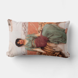 Zoete dromen (Mooie Romeinse vrouw op tijgerhuid) Kussen