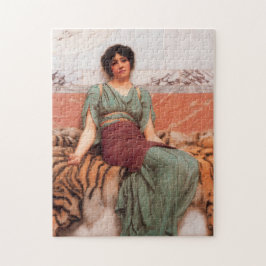 Zoete dromen (Mooie Romeinse vrouw op tijgerhuid) Legpuzzel