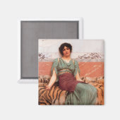 Zoete dromen (Mooie Romeinse vrouw op tijgerhuid) Magneet (Voorkant / Achterkant)