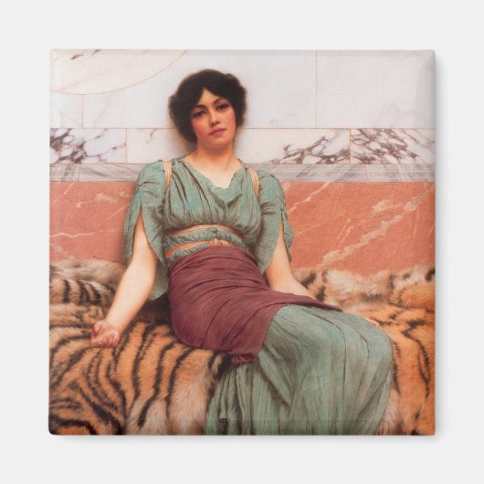 Zoete dromen (Mooie Romeinse vrouw op tijgerhuid) Magneet (Voorkant)