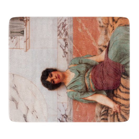 Zoete dromen (Mooie Romeinse vrouw op tijgerhuid) Snijplank (Voorkant)