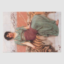 Zoete dromen (Mooie Romeinse vrouw op tijgerhuid) Tissuepapier