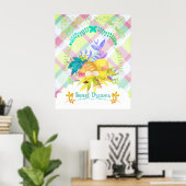 Zoete Dromen Nestelende Vogel. Poster (Thuiskantoor)