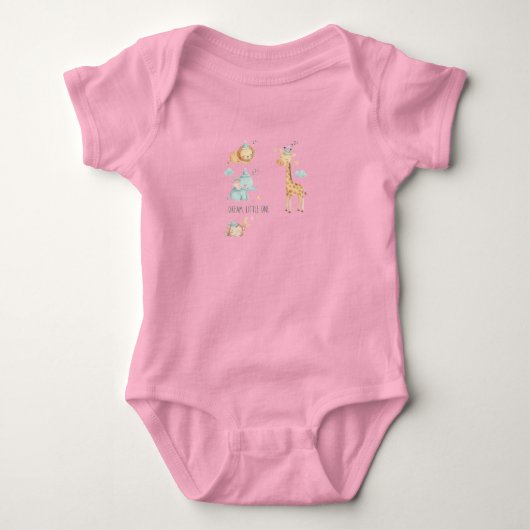 Zoete Dromen Safari Baby Body | Gepersonaliseerd Romper (Voorkant)
