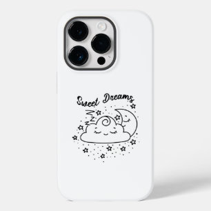 Zoete dromen slapende maan en wolk met sterren Case-Mate iPhone 14 pro hoesje