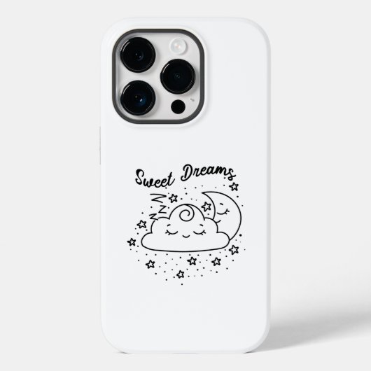 Zoete dromen slapende maan en wolk met sterren Case-Mate iPhone case (Achterkant)