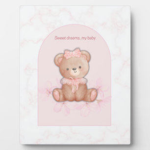Zoete Dromen Teddybeer Print   Meisjes Babykamer Fotoplaat