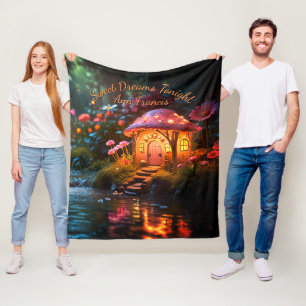 Zoete Dromen vanavond - Magische Cottage Gloed Fleece Deken