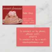 zoete dromen visitekaartje (Voorkant / Achterkant)
