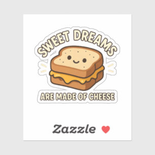 Zoete Dromen Worden Gemaakt Van Kaas Kawaii  Sticker