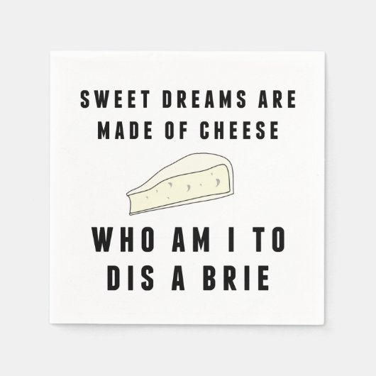 Zoete dromen zijn gemaakt van kaas. servetten (Voorkant)