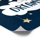 Zoete Droom Konijn Blauw Aangepast Poster (Hoek)