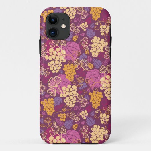 Zoete druivenranken patroon achtergrond Case-Mate iPhone case (Achterkant)