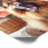 Zoete Duitse Herder met een stralende glimlach Poster (Hoek)