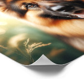 Zoete Duitse Herder met een stralende glimlach Poster (Hoek)