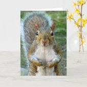 Zoete eekhoorn (verticaal) kaart (Gele Bloem)