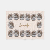 Zoete eekhoorns fleece deken (Voorkant (Horizontaal))