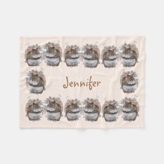 Zoete eekhoorns fleece deken (Voorkant (Horizontaal))