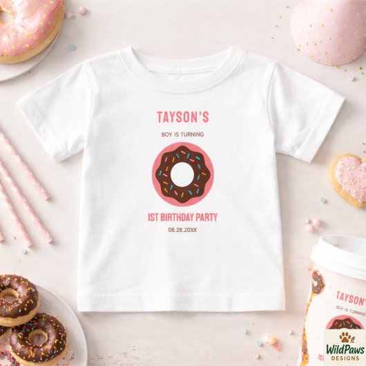 Zoete Eén Donut 1e Verjaardagsfeestje | Cute Donut