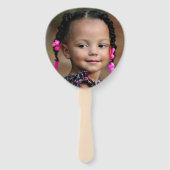 Zoete Eén Donut Eerste Verjaardag Foto Chocolade Handwaaier (Achterkant)